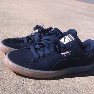 Pink Dolphin Pumas (navy blue)